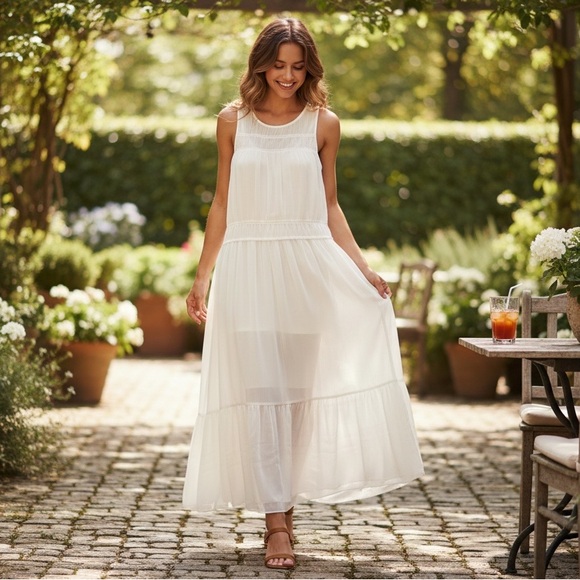 a new day Dresses & Skirts - A New Day Cream Maxi Dress
